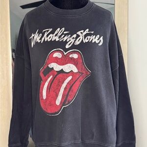 The Rolling Stones Vintage  Black and White Sweatshirt